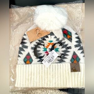 C.C. Aztec Beanie - One Size - Brand New